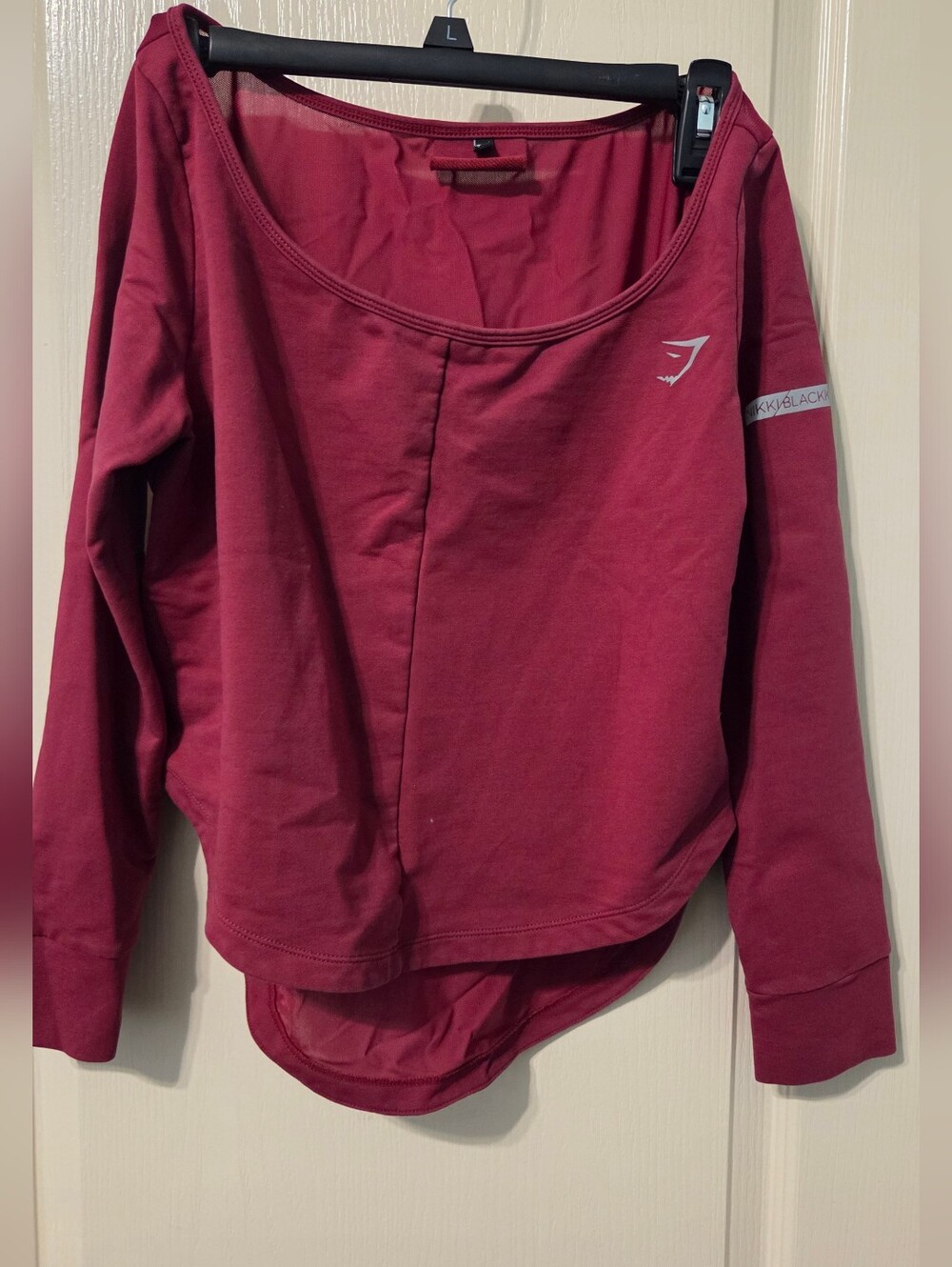 Gymshark Scoop Neck Long Sleeve Top - Burgundy